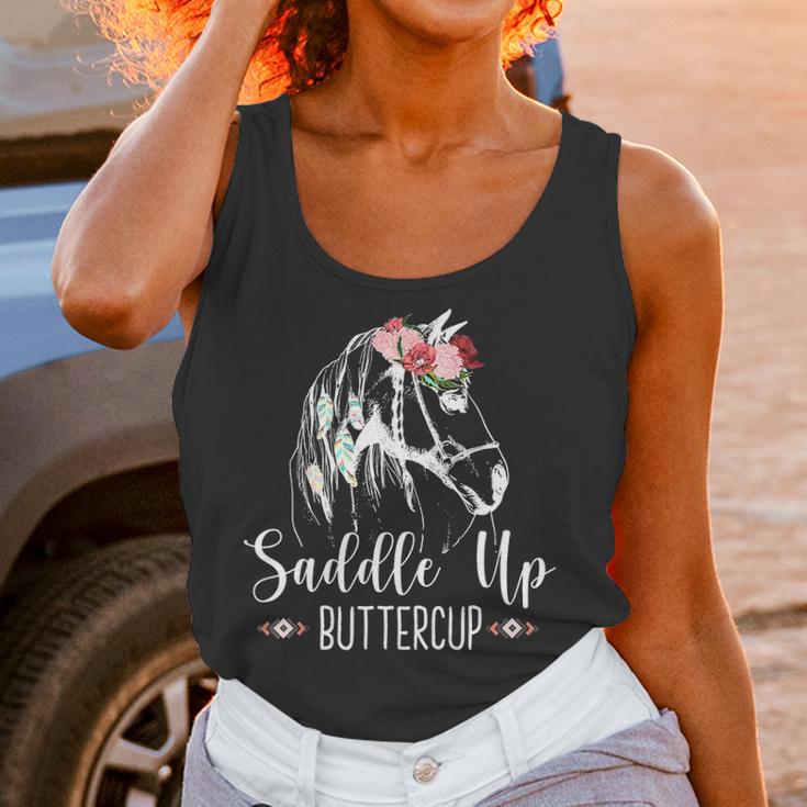 Saddle Up Buttercup Horse Riding Gift Rodeo Cowgirl Women Tank Top