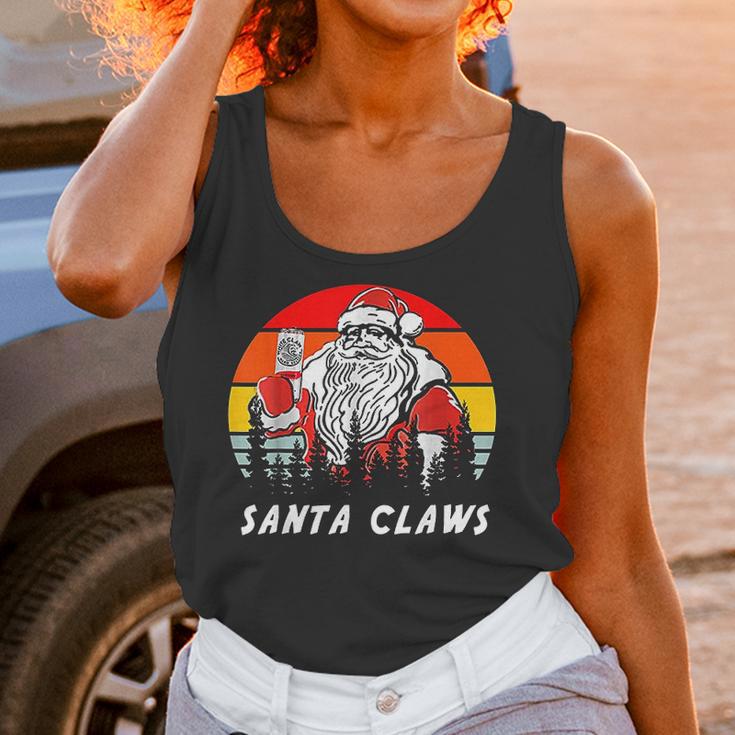 Santa Claus Drinking White Claws Christma Gift Women Tank Top