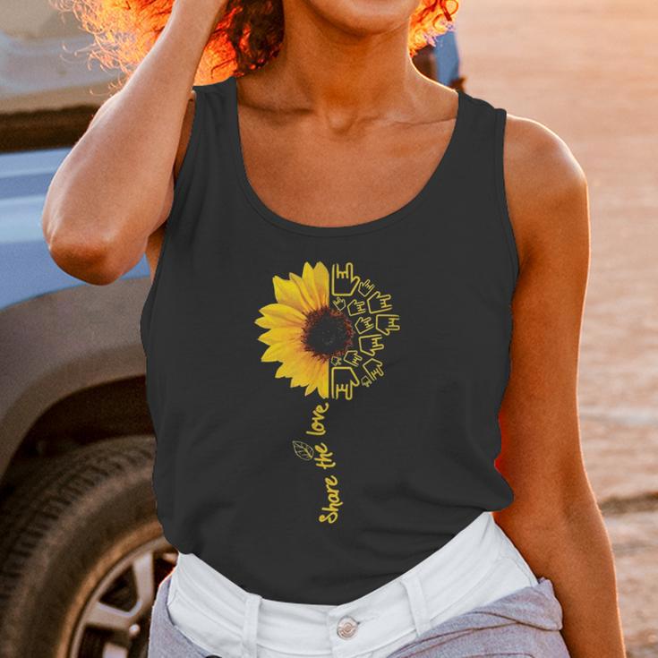 Share The Love Sunflower Sign Language Women Tank Top