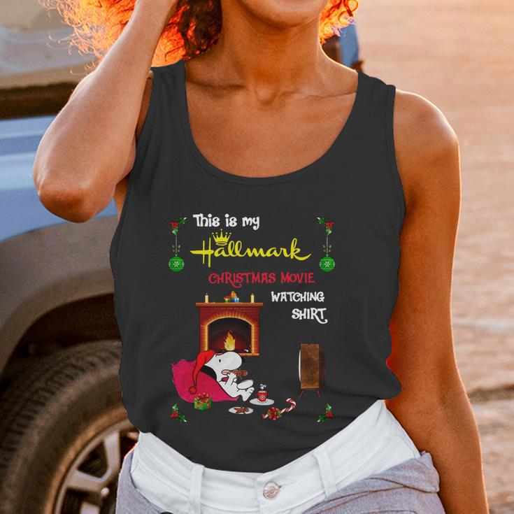 Snoopy This Is My Hallmark Christmas Movie Watching Shirt Women Tank Top