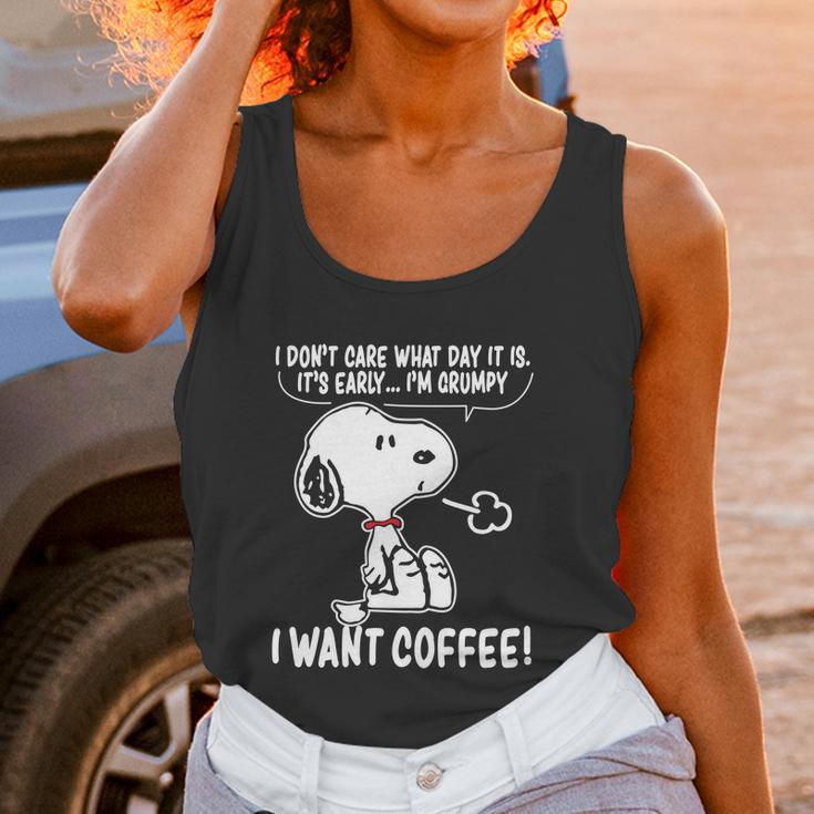 Snoopy - I Want Coffee Women Tank Top