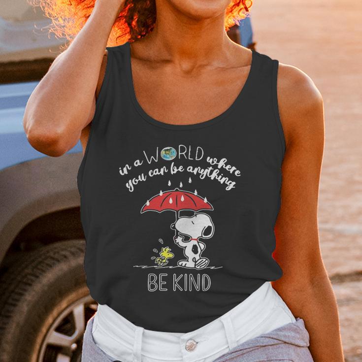 Snoopy In A World Where You Can Be Anything Be Kind Women Tank Top