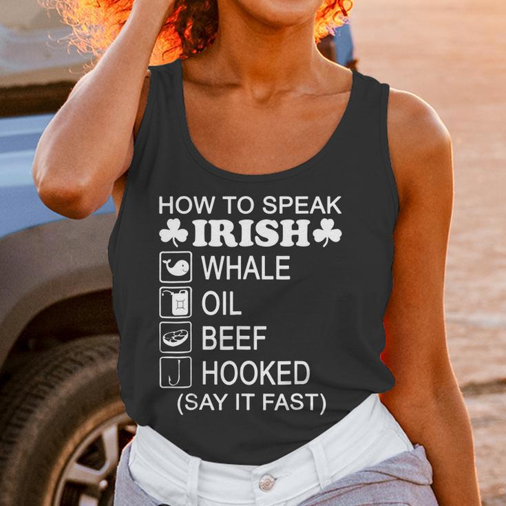 How To Speak Irish Whale Oil Beef Hooked St Patricks T-Shirt Women Tank Top