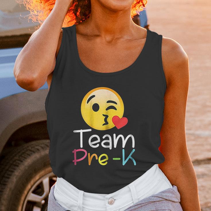 Team Prek Teacher Emoji Hearts Love Back To School Women Tank Top