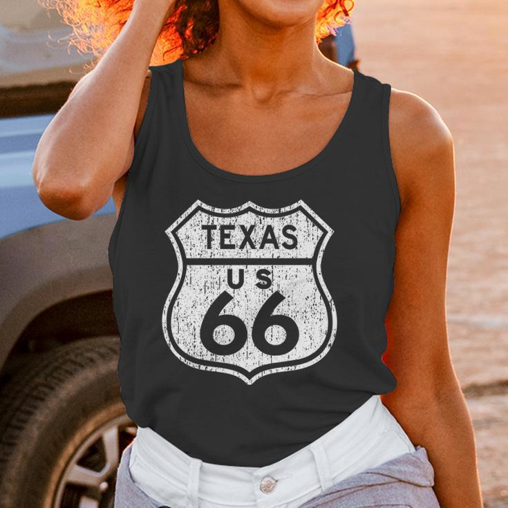 Texas Historic Route 66 Distressed Graphic Men Women T-Shirt Graphic Print Casual Unisex Tee Women Tank Top