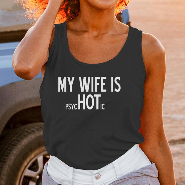 My Wife Is Psychotic Humor Graphic Funny Women Tank Top