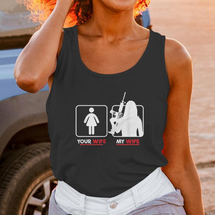 Your Wife My Wife With Riffle Weapon Women Tank Top