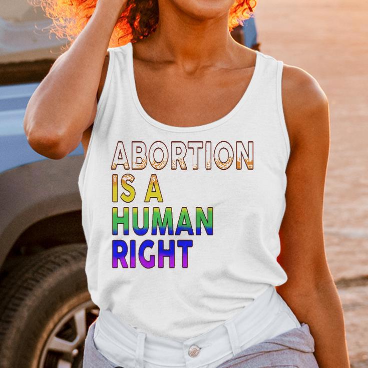 Abortion Is A Human Right Gay Pride Rainbow Flag Pride Women Tank Top