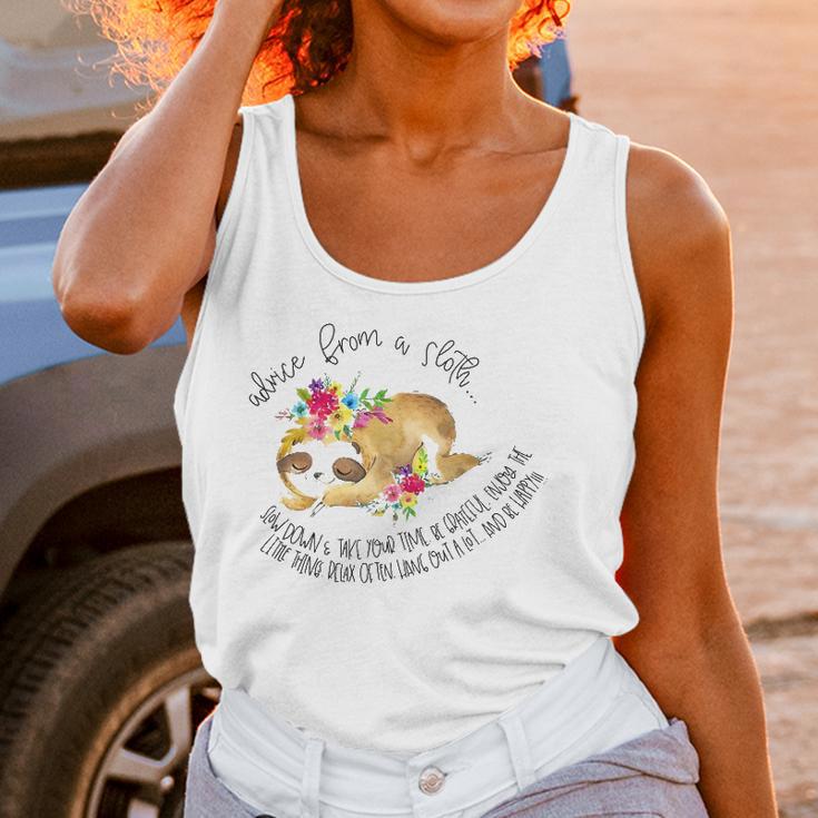 Advice From A Sloth Graphic Women Tank Top