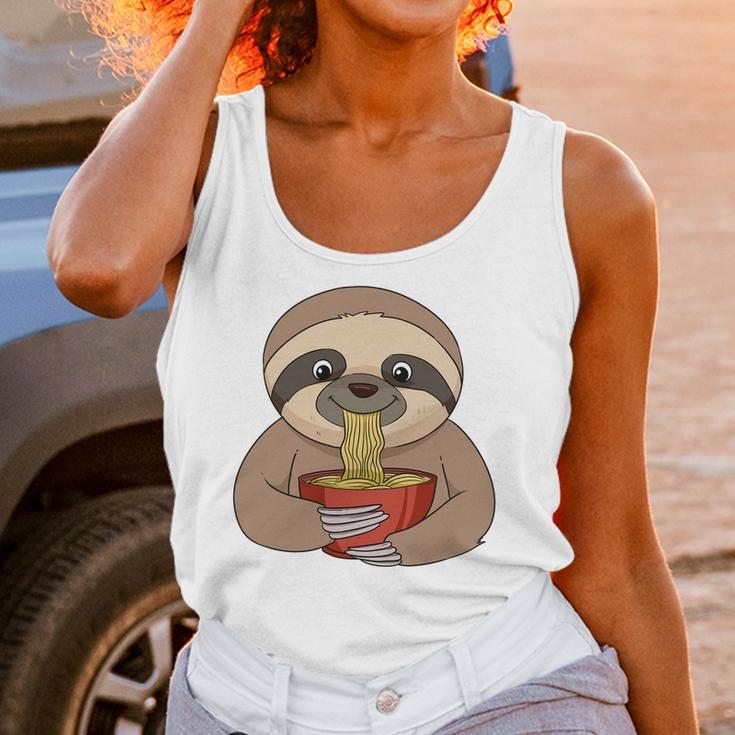 Anime Sloth Ramen Noodles Women Anime Women Tank Top