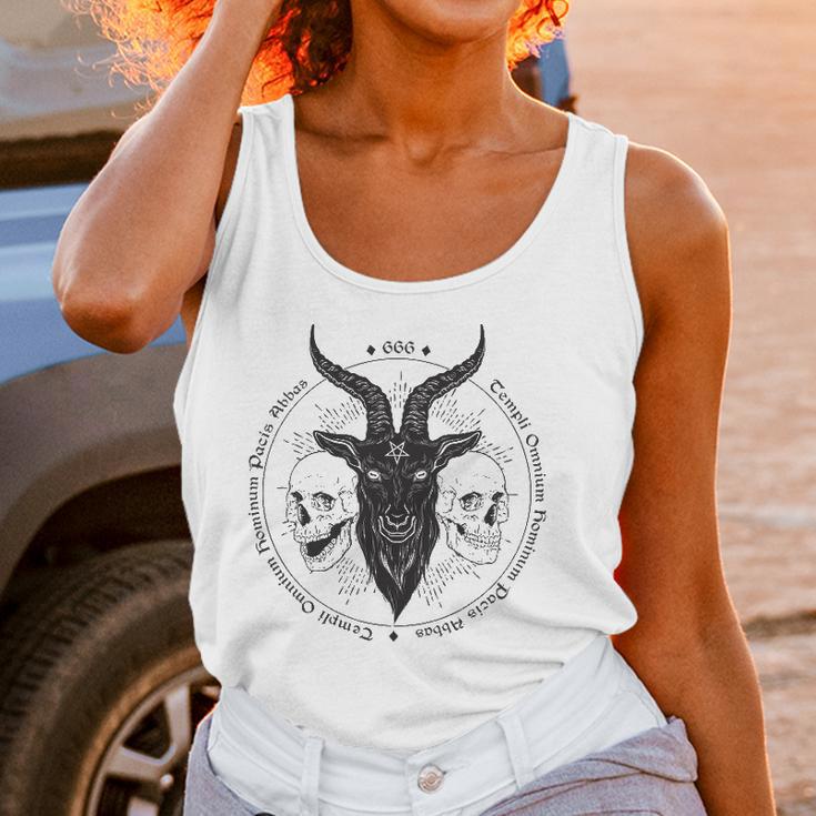 Antichrist Satanic Baphomet Demon Evil Goat Head Satan Skull Women Tank Top