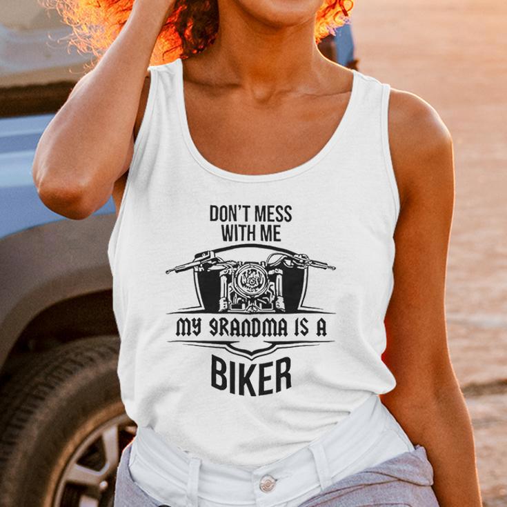 Brisco Brands Dont Mess With Me Grandma Is A Biker Newborn Baby Boy Girl Romper Women Tank Top