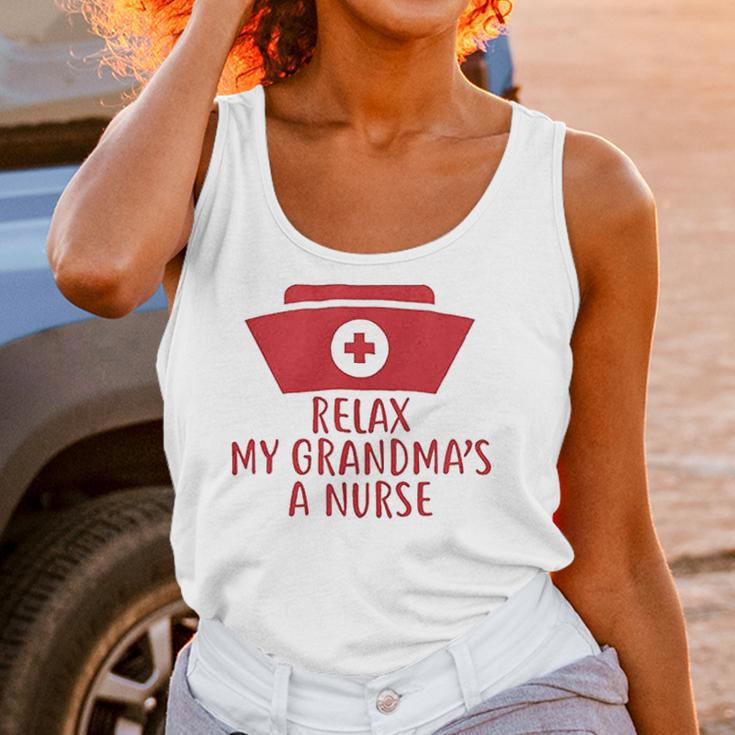 Brisco Brands Relax My Grandma Is A Nurse Newborn Baby Boy Girl Romper Women Tank Top