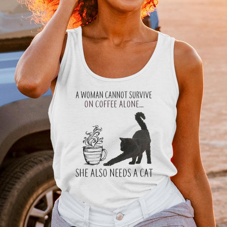 Coffee And Cat Lover She Also Needs A Cat New 2022 Gift Women Tank Top