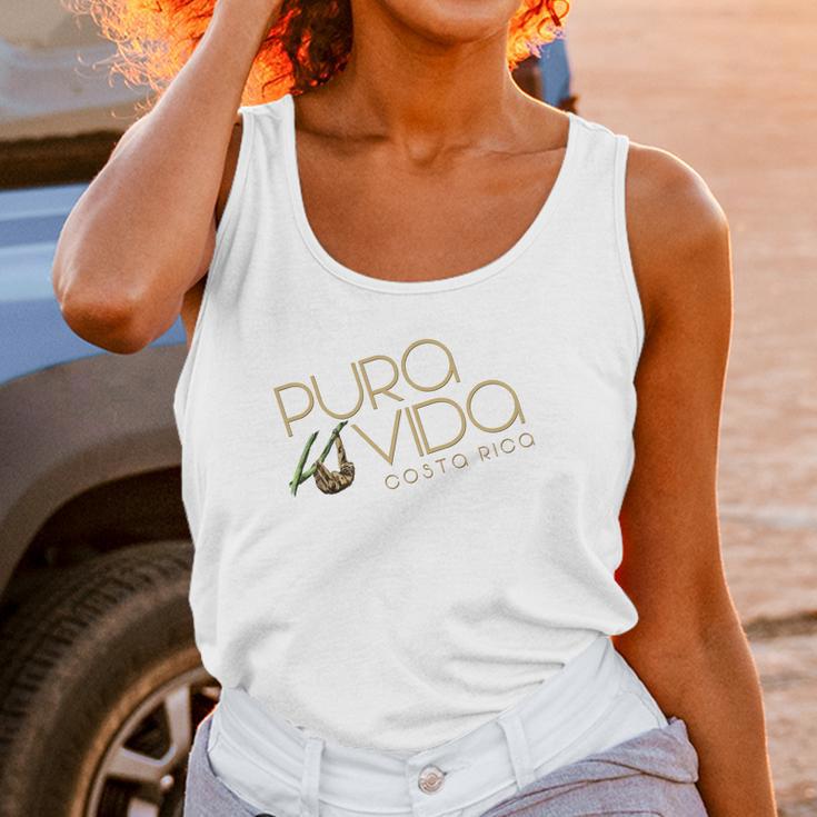 Costa Rica Summer Sloth Pura Vida National Motto Women Tank Top