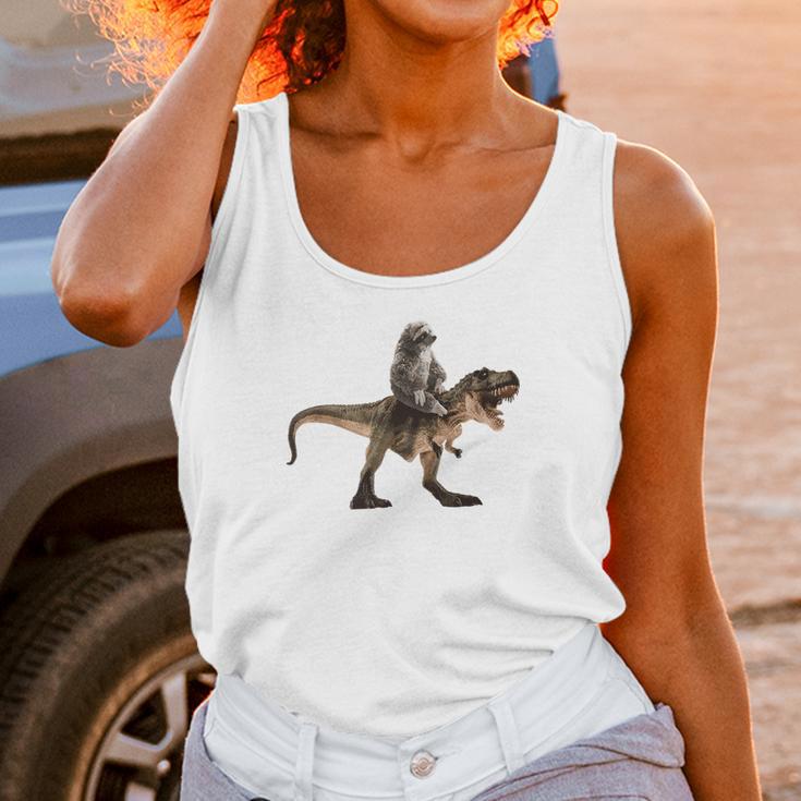 Cute Sloth Riding A Trex Tyrannosaurus Rex Women Tank Top