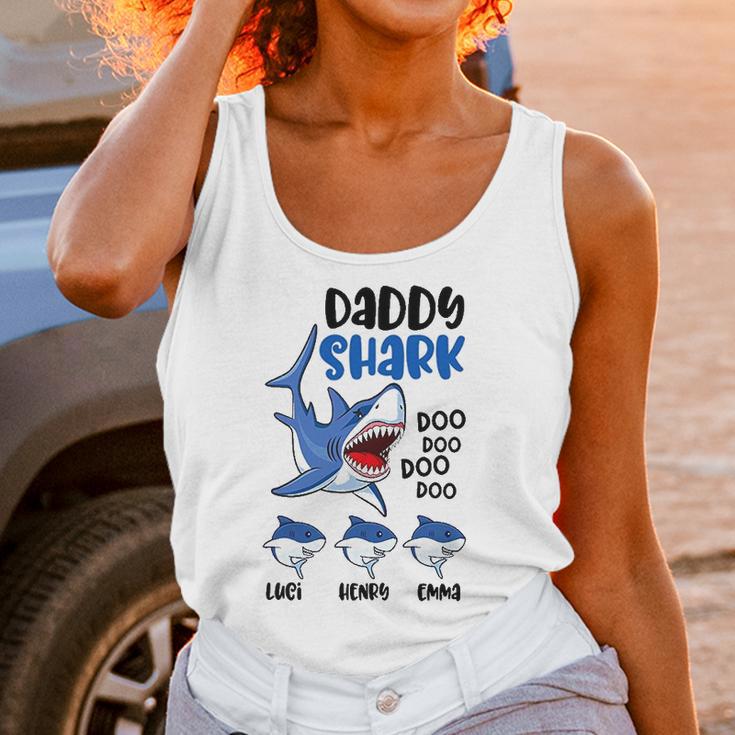 Daddy Shark Family Name Best Christmas Gifts For Dad Women Tank Top