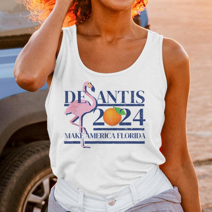 Desantis 2024 Make America Florida Flamingo Election V6 Women Tank Top