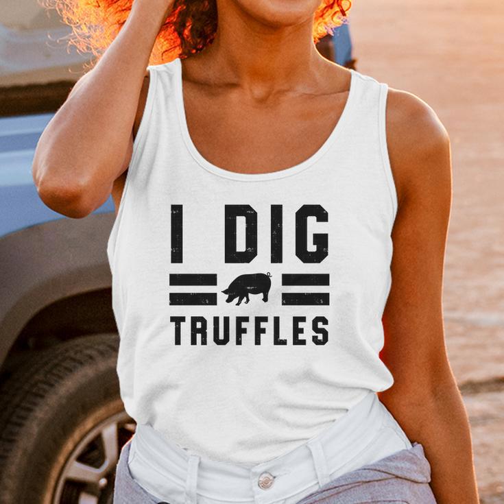 I Dig Truffles Funny Pig Mushroom Hunter Gift Women Tank Top