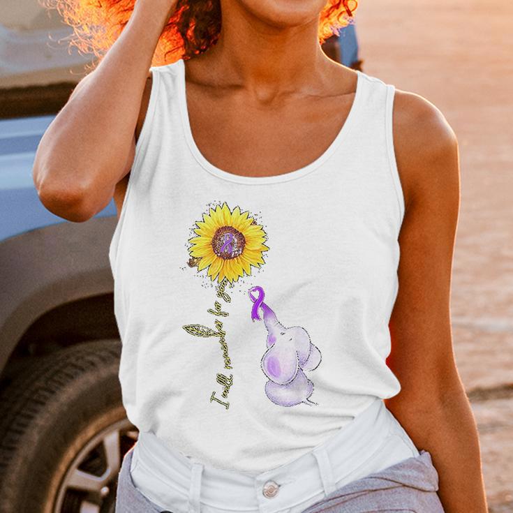 Elephant I Will Remember For You Sunflower Alzheimer Women Tank Top