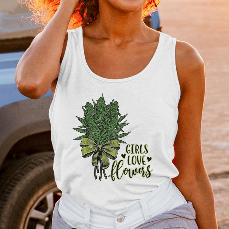 Girls Love Flowers Weed Drug Marijuana Weed Cannabis Women Tank Top