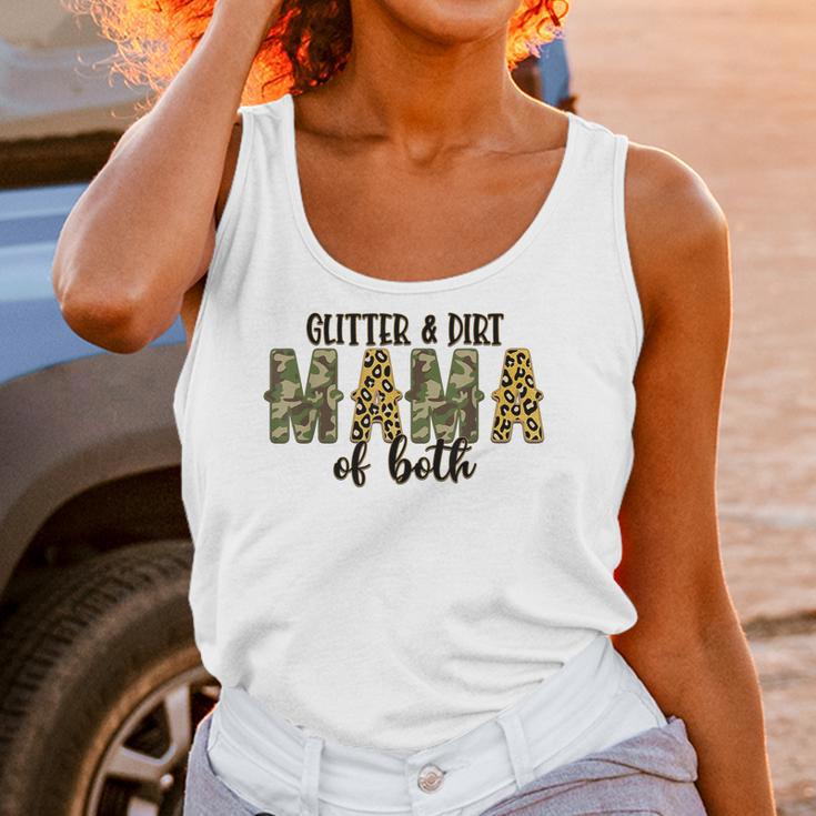 Glitter And Dirt Mom Of Both Leopard And Camo Mama Of Both Women Tank Top