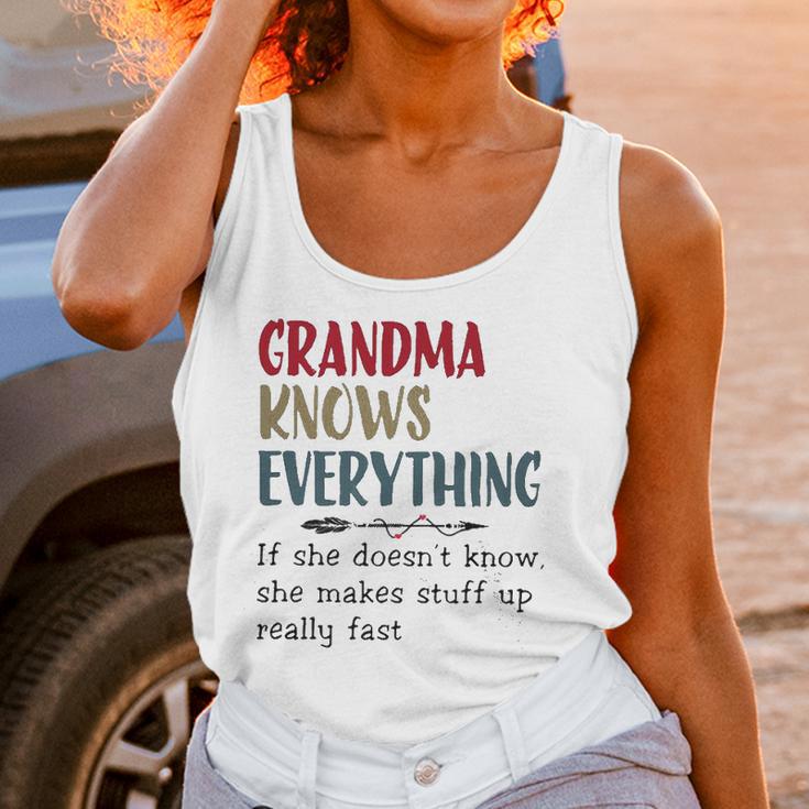 Grandma Knows Everything Womens Funny Grandma Women Tank Top