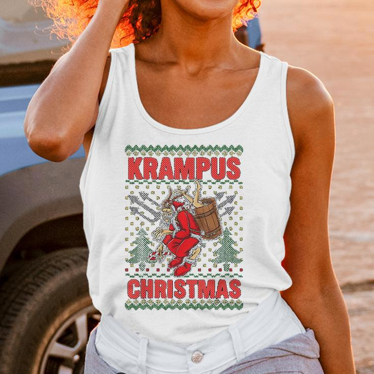 Krampus Christmas Ugly Pattern Gift Women Tank Top