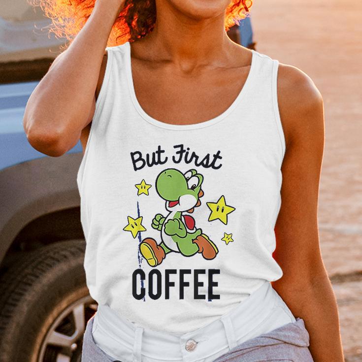 Nintendo Super Mario Yoshi Stars First Coffee Women Tank Top