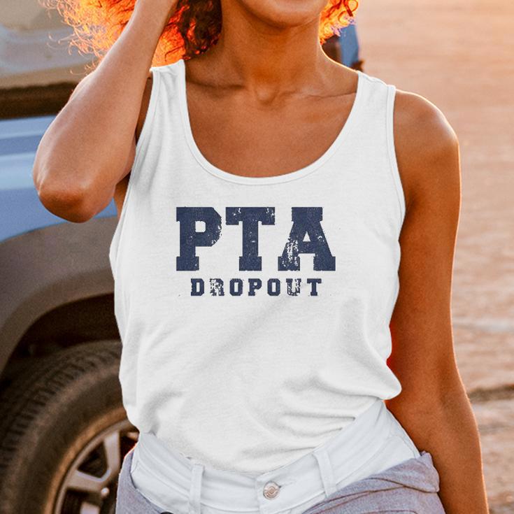 Pta Drop Out Funny Parenting Adulting Parent Teacher Association Graphic Women Tank Top