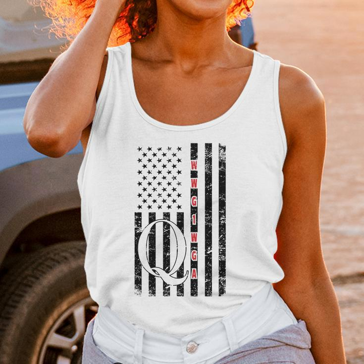 Q-Anon Flag Where We Go One We Go All Wwg1wga Coffee Mug Women Tank Top