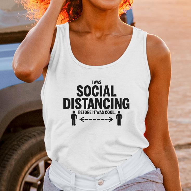 I Was Social Distancing Before It Was Cool Funny Missy Fit Ladies Women Tank Top