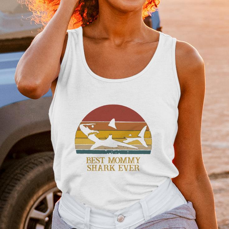 Vintage Best Mommy Shark Ever Gift For Mom Christmas Mom Gift Women Tank Top