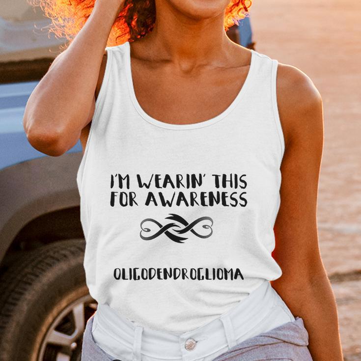 Im Wearin This For Awareness - Oligodendroglioma Black Women Tank Top