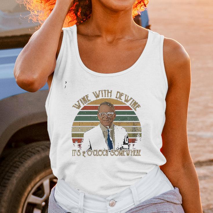 Wine With Dewine Its 2 Oclock Somewhere Vintage Retro Mike Lovers Dewine Fan Women Tank Top