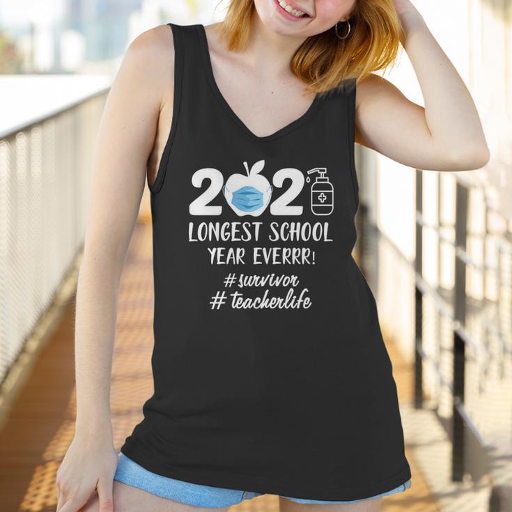 2021 Longest School Year Ever Survivor Teacher Life Face Mask Apple Women Tank Top