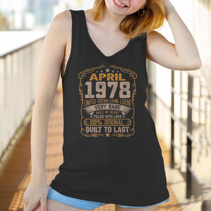 44Th Birthday Decoration April 1978 Men Women 44 Years Old Women Tank Top