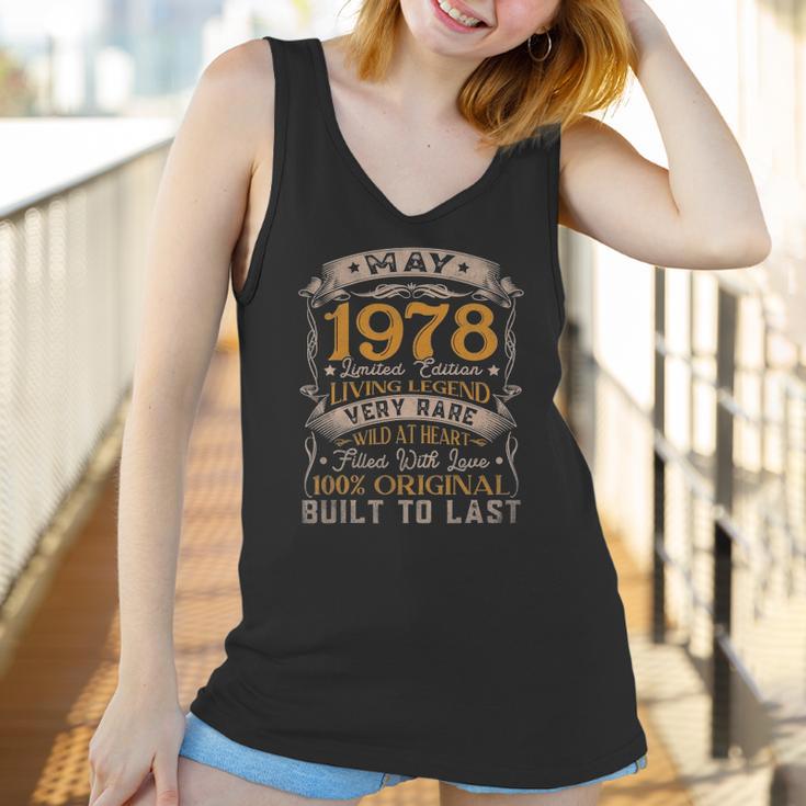 44Th Birthday Decorations May 1978 Men Women 44 Years Old Women Tank Top