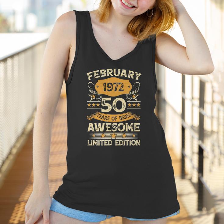 50 Years Old Gift Vintage February 1972 50Th Birthday Gift Women Tank Top