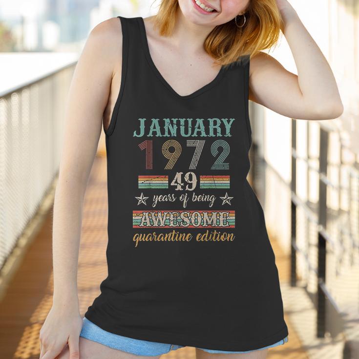 50Th Birthday Gift 50 Years Old Retro Vintage January 1972 Women Tank Top