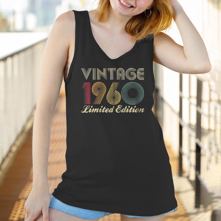 60Th Birthday Gift 1960 Vintage Limited Edition 60 Years Old Zip Women Tank Top