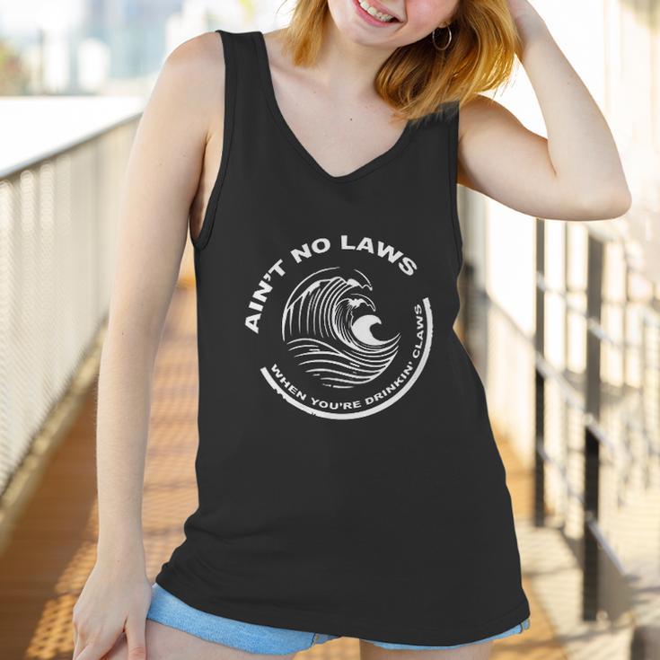 Womens Aint No Laws Drinkin Claws Funny Women Tank Top