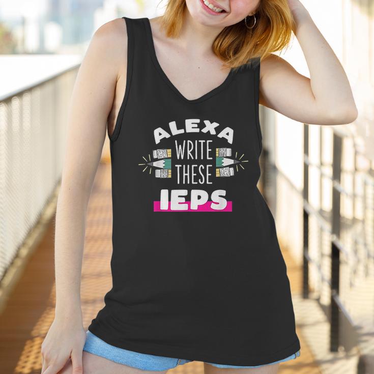 Alexa Write My Iep Funny Teacher Gift Women Tank Top