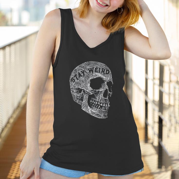 Alternative Clothes Aesthetic Goth Women Stay Weird Skull Gothic Goth Punk Women Tank Top