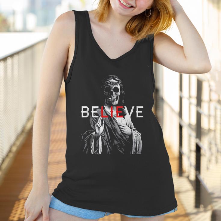 Antichrist Jesus Skull Believe Atheist Women Tank Top