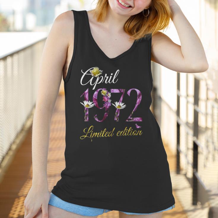 April 1972 Tee - 50 Years Old Floral 1972 50Th Birthday Gift Women Tank Top