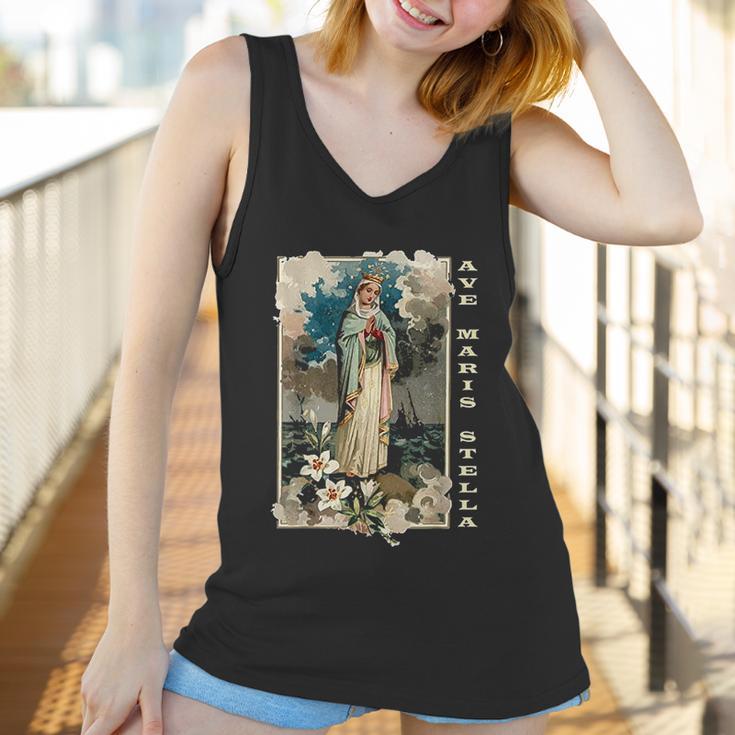 Ave Maris Stella Lady Blessed Mother Mary Latin Women Tank Top