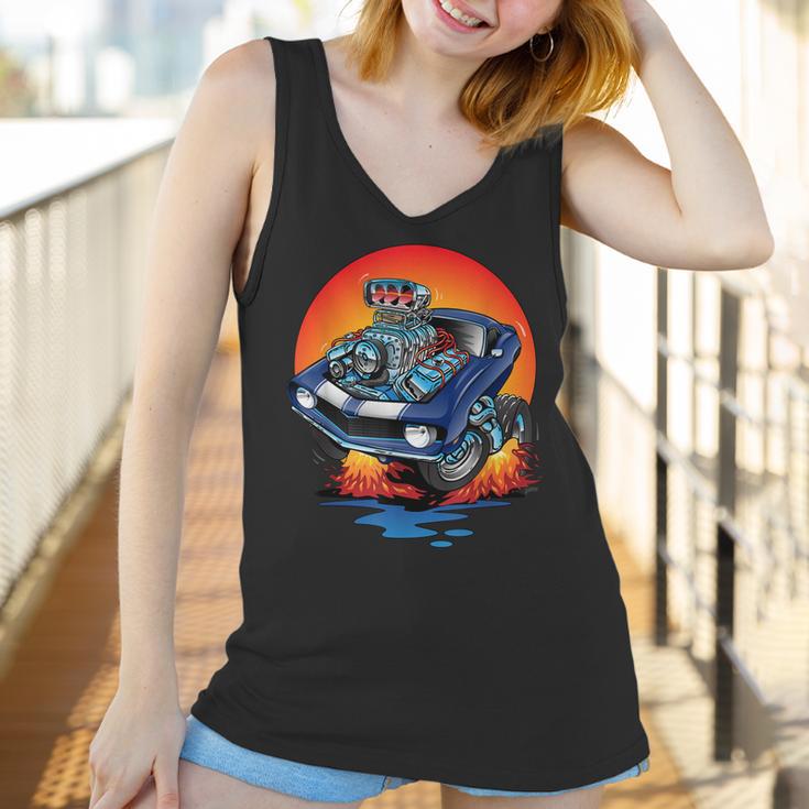 Awesome Classic Sixties Muscle Car Funny Hot Rod Cartoon Women Tank Top