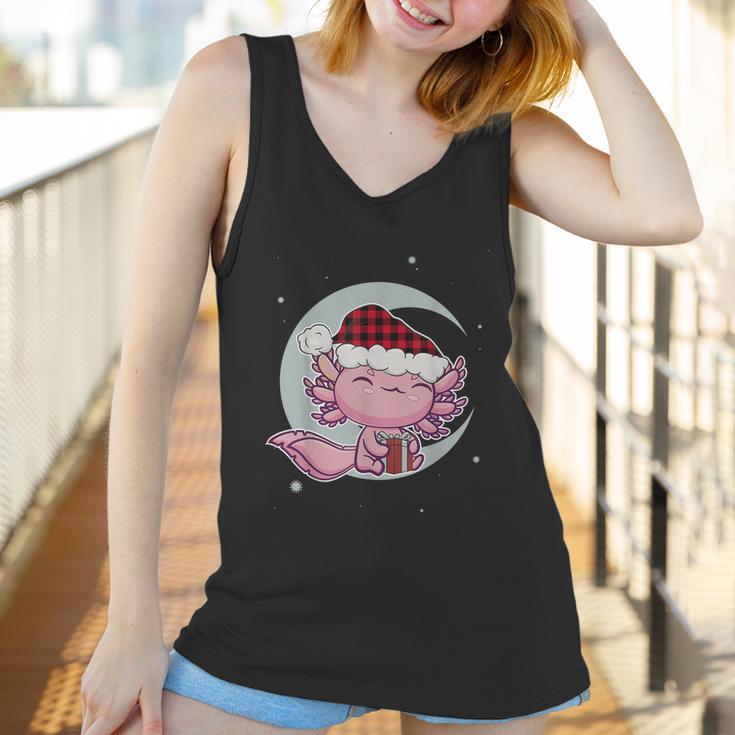 Axolotl Christmas Manga Kawaii Salamander Cute Santa Moon Women Tank Top