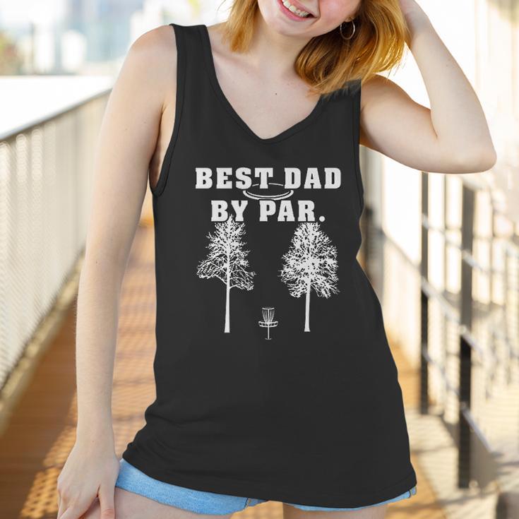 Best Dad By Par Disc Golf Dad Father Funny Frisbee Golf Women Tank Top